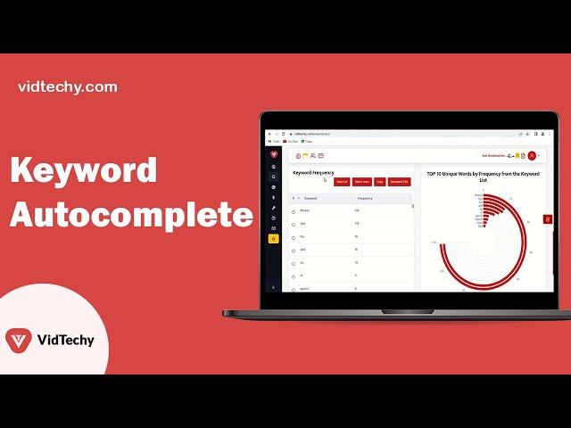 VidTechy Keyword Auto Complete