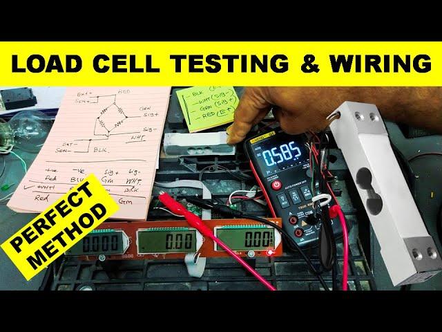 {641} How To Test Load Cell, 4 Wire Load Cell Test With Multimeter, Load Cell Wiring Connection