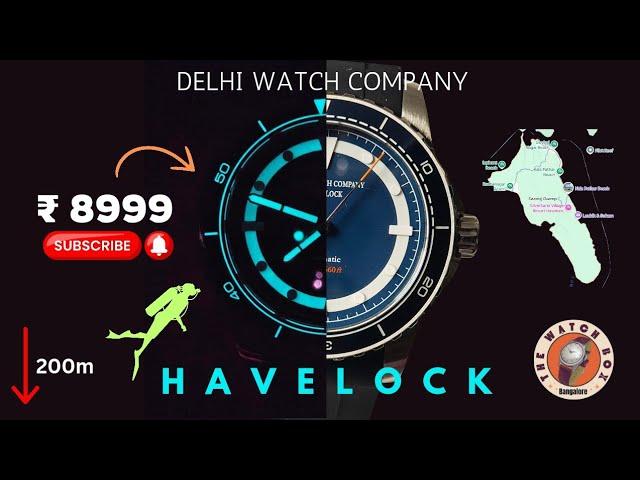 Detailed review of DWC Havelock Blue | #thewatchbox #havelock #diverwatch #indian #automatic #200m