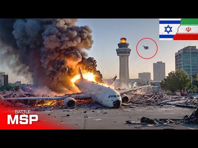 Huge Casualties! Israeli-US F-35 Fighter Jets Bomb Iranian Military Airport