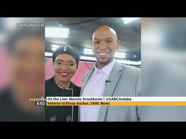 Veteran isiXhosa news anchor Noxolo Grootboom on her last broadcast