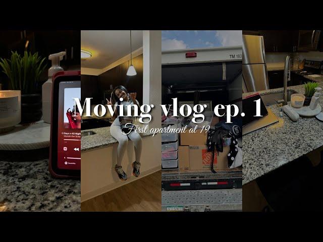 Moving Vlog Ep. 1 | First Apartment at 19 |apartment tour, packing, shopping, unpacking