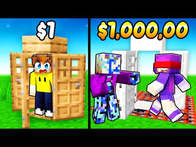 $1 vs $1,000,000 Minecraft TRAP Build Battle!