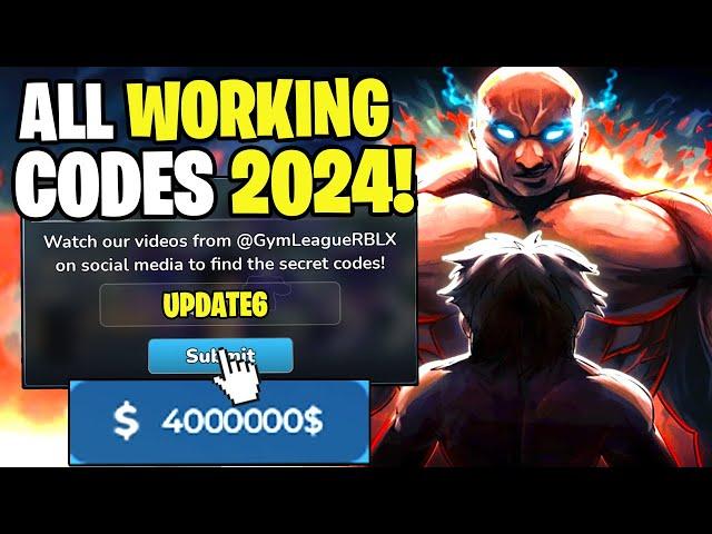 *NEW* ALL WORKING CODES FOR GYM LEAGUE IN 2024! ROBLOX GYM LEAGUE CODES