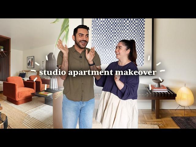 EXTREME 253 Sq Ft Studio Apartment Makeover | Mid-Century Modern Style