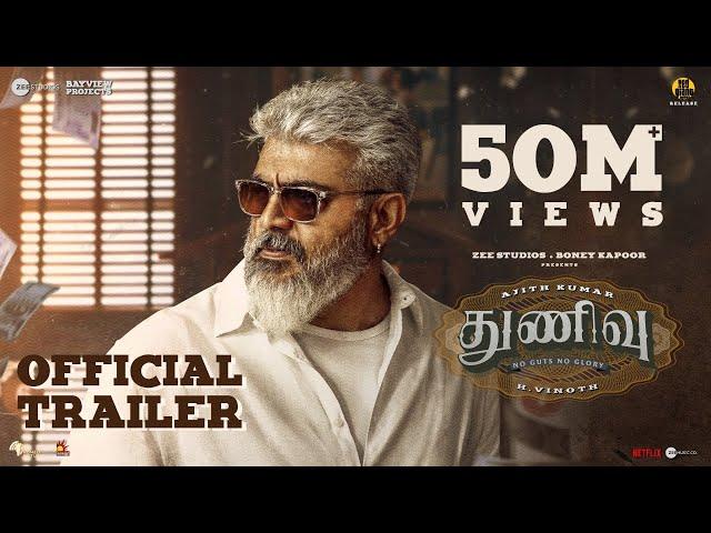 Thunivu Official Trailer | Ajith Kumar | H Vinoth | Zee Studios | Boney Kapoor | Ghibran