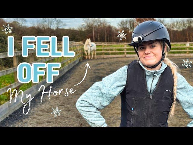 I FELL OFF my Horse.. VLOGMAS goes wrong