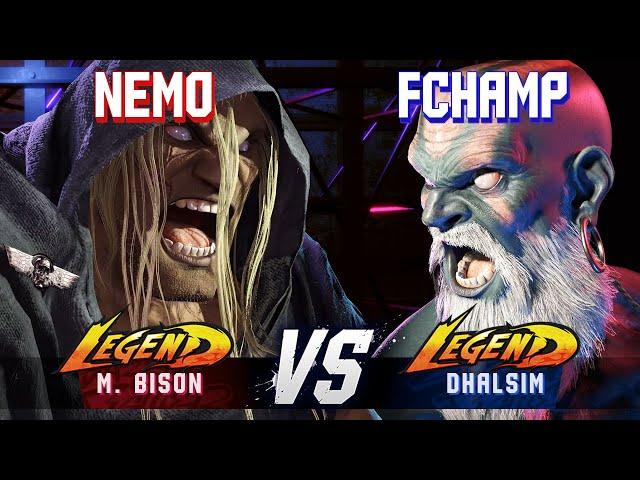 SF6 ▰ NEMO (M.Bison) vs FCHAMP (Dhalsim) ▰ High Level Gameplay
