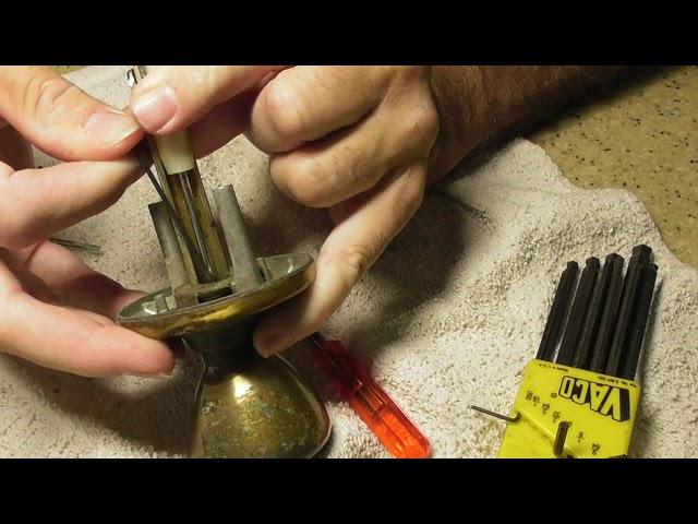 How to remove the lock cylinder and Broken Key from a Kwikset Entry Knob