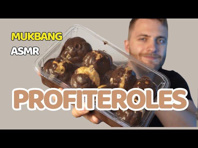 Sweet Mukbang ASMR Eating Profiteroles | Sticky Eating Sounds