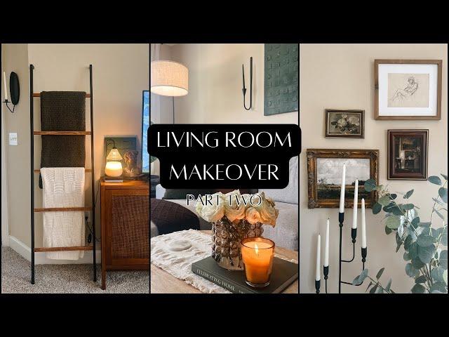 LIVING ROOM MAKEOVER *Warm Vintage-Inspired* | decorate with me!