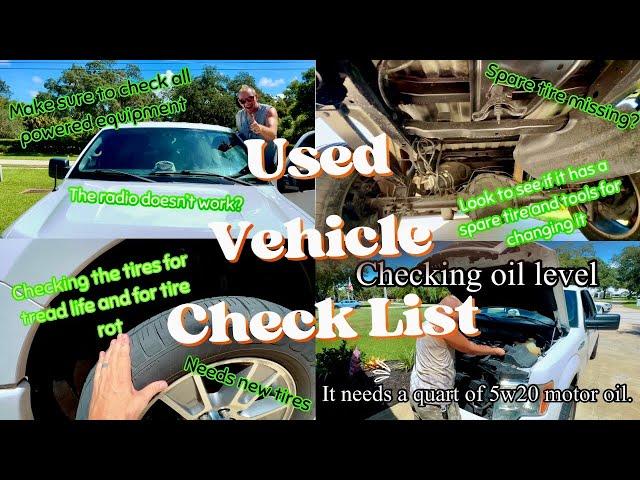 Buyer’s Beware ~ Used Vehicle Checklist