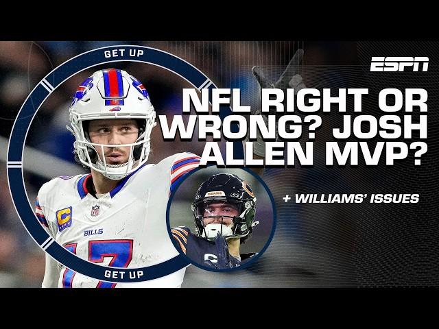 Does Josh Allen have MVP LOCKED UP?  + Does Caleb Williams deserve ANY BLAME?  | Get Up