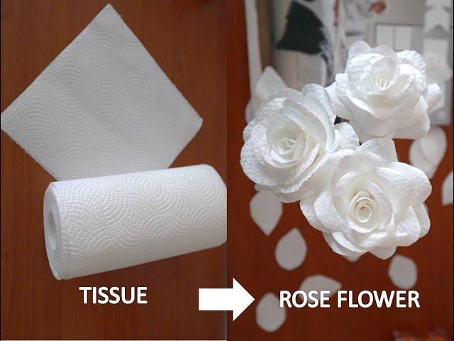 DIY CRAFT| How To Make Kitchen Paper Towel Tissue to Rose Flower