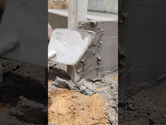 Corner plaster with cement ️ #shorts #shortsfeed #plaster #wallplaster #satisfying #cementwork