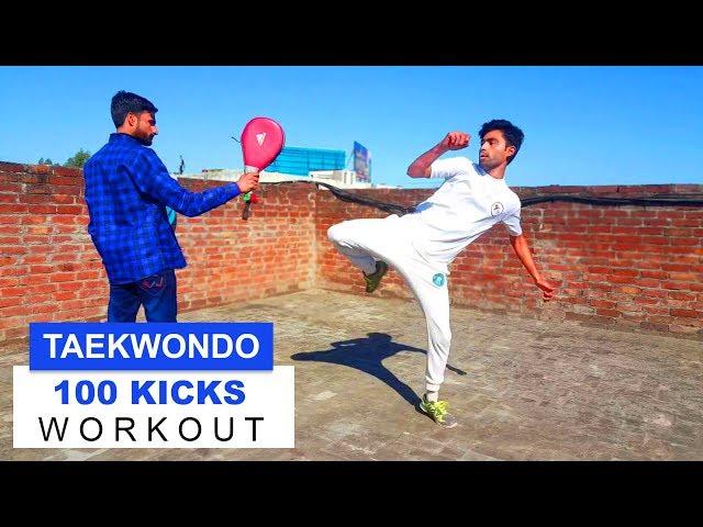 100 KICK Taekwondo Workout   TKD ACTION