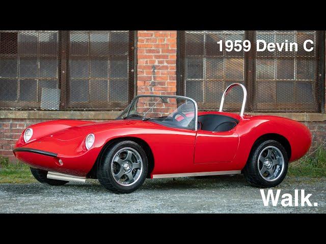 Walk 1959 Devin C Roadster ~ Silver Arrow Cars Ltd