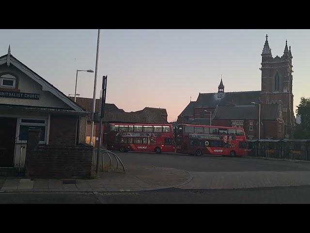 X21 Bus Leaving The Lowestoft Bus Station To Go To Norwich June 2023