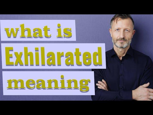 Exhilarated | Definition of exhilarated  