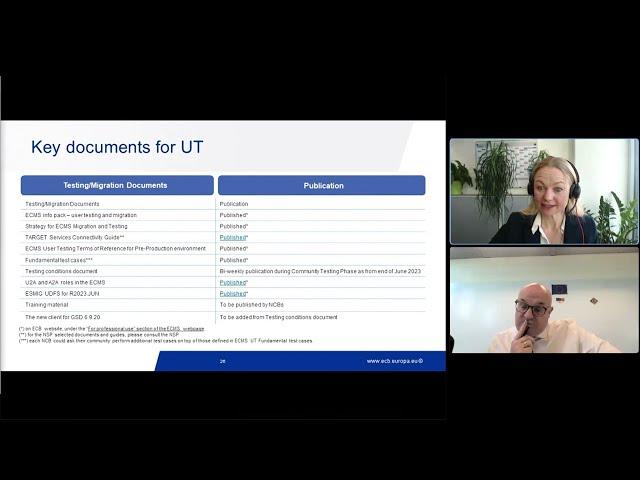 Focus Session: Eurosystem Collateral Management System: User testing