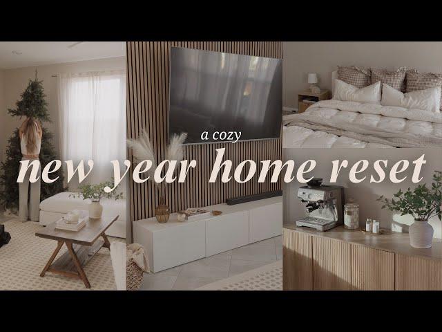 getting my home ready for 2025⭐️ redecorating, building furniture, taking holiday decor down & more
