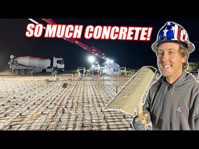 Airport Dream House Ep.3 - Massive 2am Concrete Pour, Well Digging, Underground Plumbing/Electric