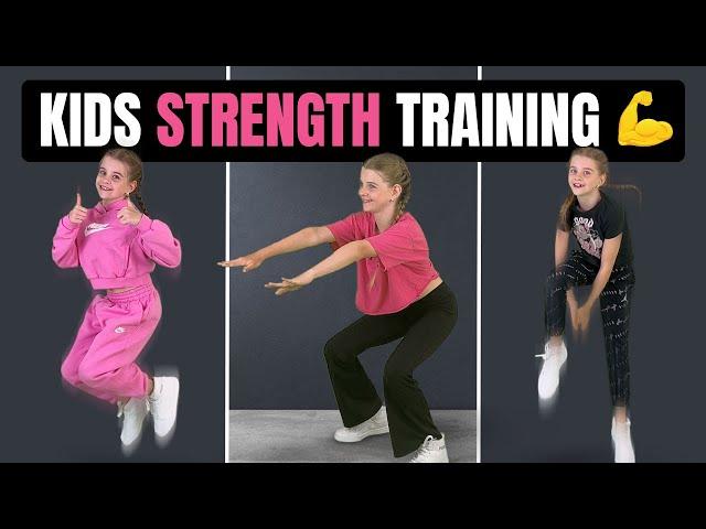 Kids "GET STRONG"  Full Body Strength Training Workout!