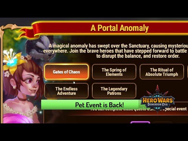 A Portal Anomaly Returns — Hero Wars: Dominion Era