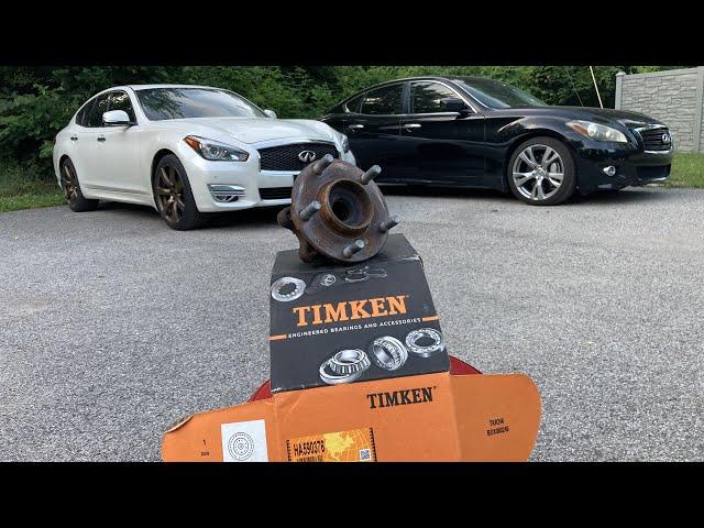 Remove/Replace Front Wheel Hub Bearing on Infiniti M37 M56 Q70 (RWD model shown)