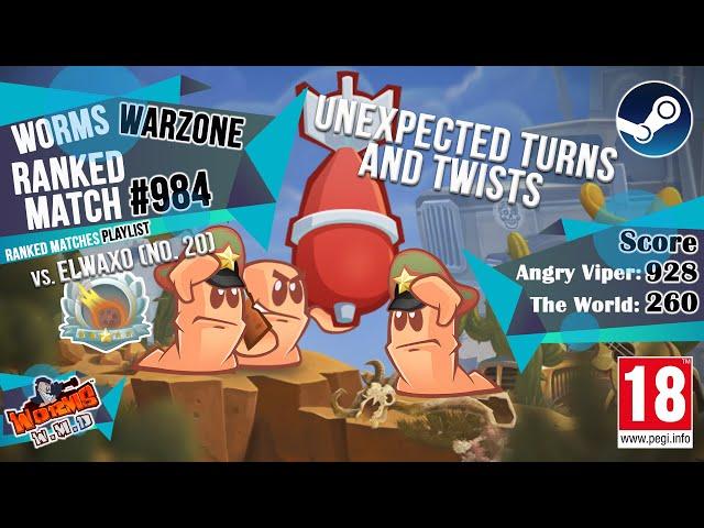 Ranked Match #984: elWaxo (No. 20) vs. Angry Viper (No. 62) | Worms W.M.D Warzone