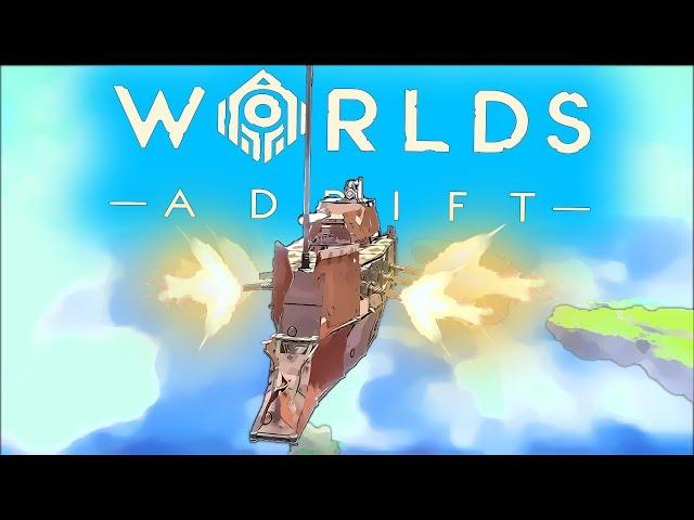 SKY BATTLE: Giant Battleship vs Mechanical Spider | Worlds Adrift Closed BETA Gameplay (PC)