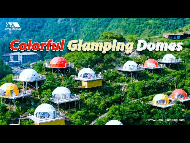 Colorful Glamping Domes