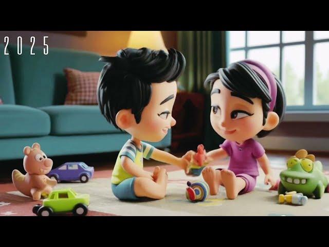 toy time Little Girl and Boy Play Together! The magical worlds of Colours | Kids rhyme | kids poem