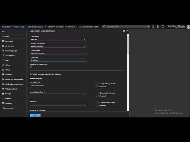 VConnect Resource Provider for Azure Stack - Administrator UI | Cloud Assert