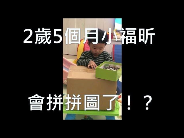 2歲5個月小福昕會拼拼圖了！？ 教育