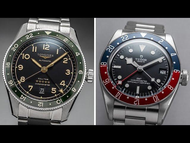 Comparing Two Of The BEST True GMT Watches - Longines Spirit Zulu Time vs. Tudor Black Bay GMT