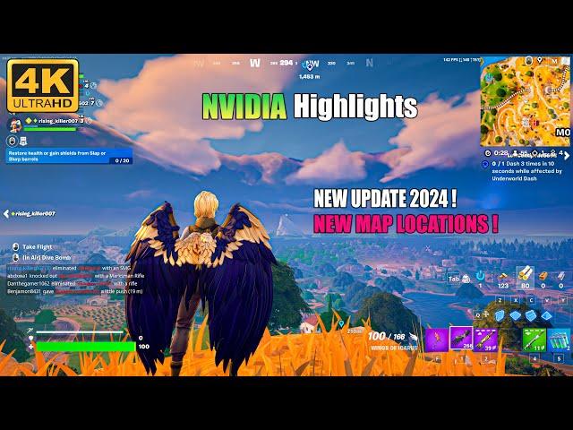 Fortnite C5 S2 - New Locations ! (2024) The Underworld, Mount Olympus Etc. [ NVIDIA Highlights 4K ]