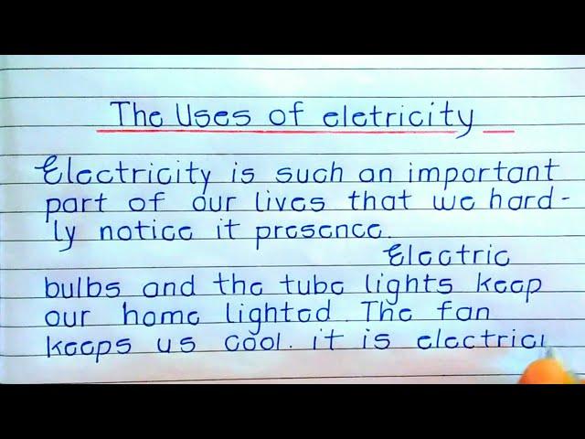 The uses of electricity // paragraph on uses of electricity // Essay on electricity English