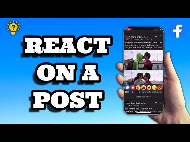 How To React On A Facebook Post | Social Tech Insider