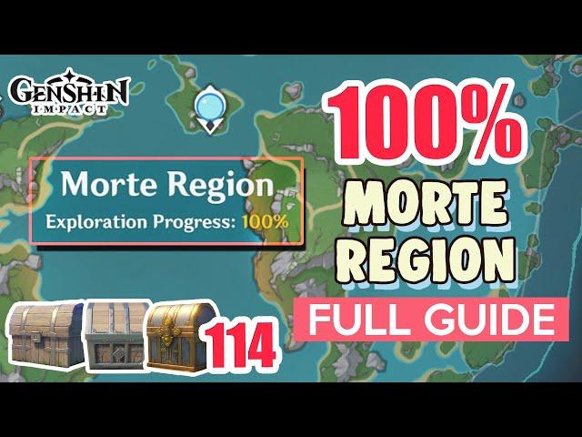 How to: Morte Region 100% FULL Exploration ⭐ Fontaine ALL CHESTS【 Genshin Impact 】