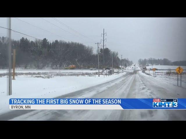 KIMT News 3's Kamie Roesler is checking out the winter weather conditions in Byron