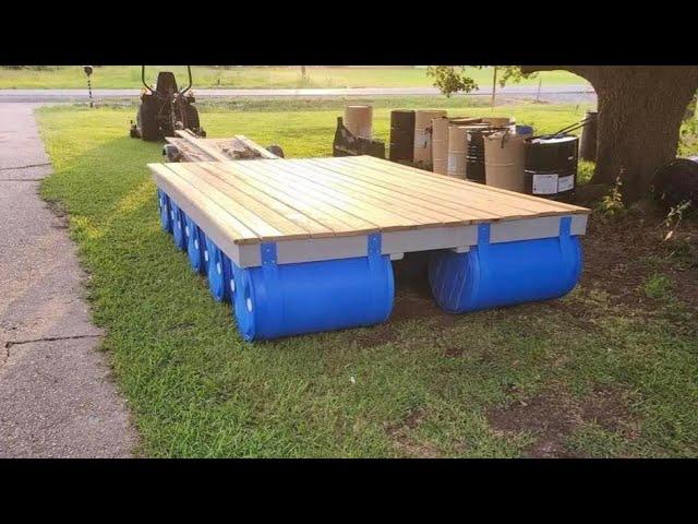 How To Secure Barrels Floating Dock/Barrel Boat