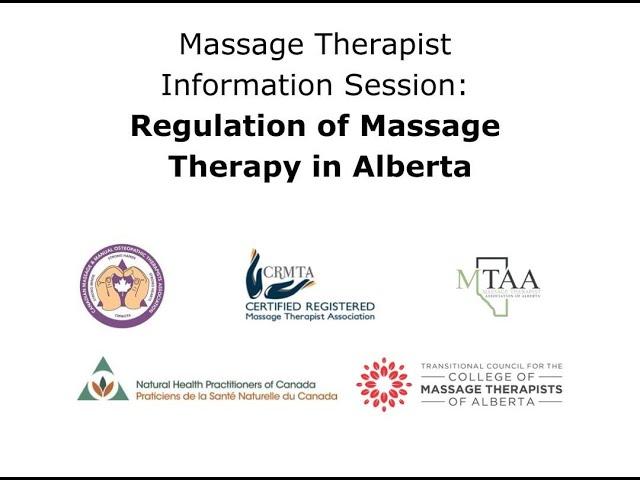 Massage Therapist Information Session - Regulation of Massage Therapy in Alberta - from Nov 14, 2024