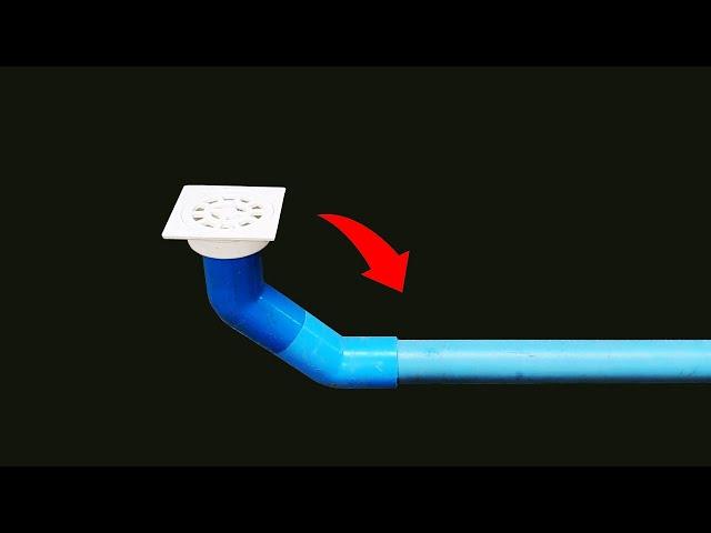 The plumber's secret trick! How to Install PVC Drain water pipe in bath room |Anyone can do it