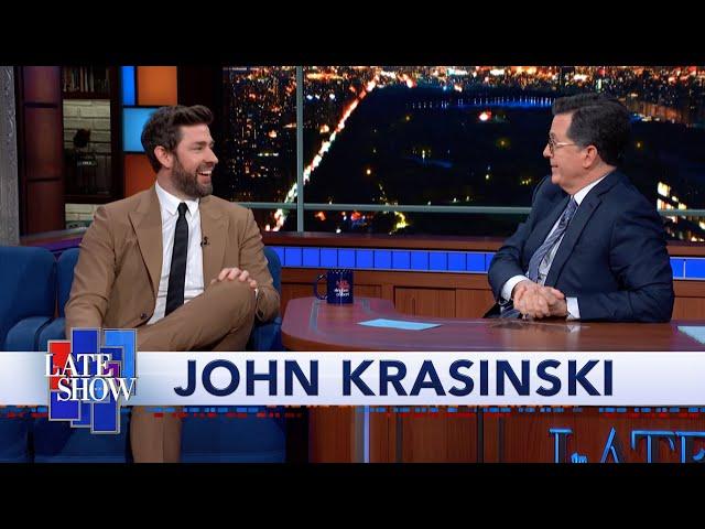 John Krasinski Teaches Stephen Colbert How To Do A Proper Boston Accent