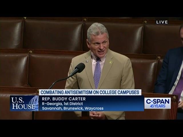 Rep. Carter Speaks in Support of H.R. 6090, the Antisemitism Awareness Act