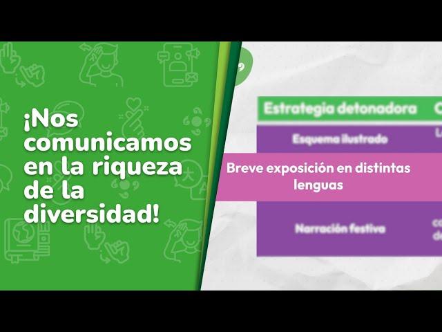 1. ¡Nos comunicamos en la riqueza de la diversidad! • Lenguajes • 2do grado