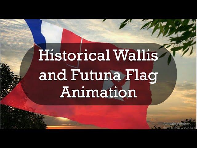 Historical Wallis and Futuna Flag Animation