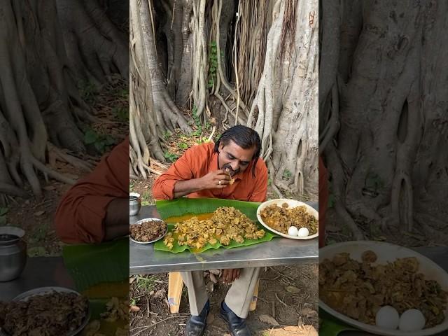 Full Goat Virunthu Under Banyan Tree #foodblogger #shortsfeed #youtubeshorts #eatingchallenge