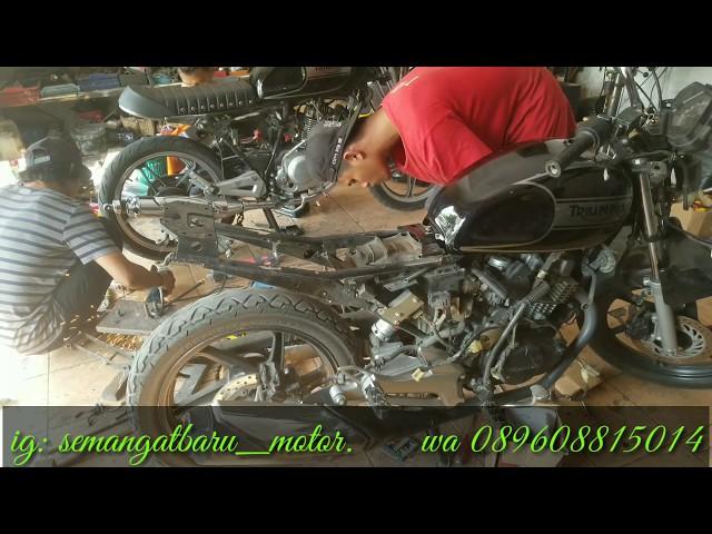 cara pasang tangki custom di motor new megapro  ternyata gampang dan mudah.